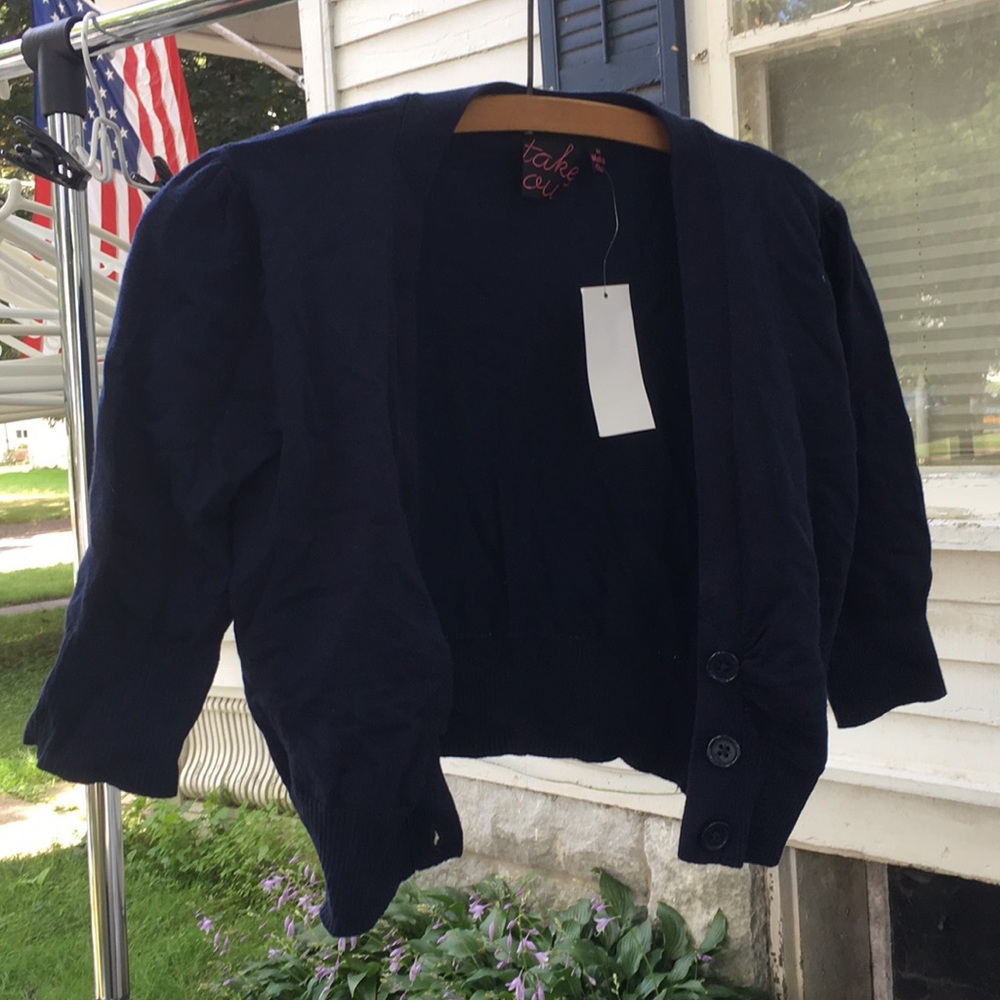 Navy hemi cardigan